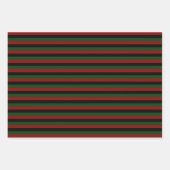 Red Black Green Stripes Happy Kwanzaa Pan African Inpakpapier Vel (Voorkant)