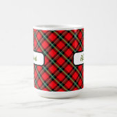 Red Black Green Tartan Pset Persoonlijk Mug Koffiemok (Center)