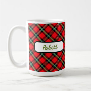 Red Black Green Tartan Pset Persoonlijk Mug Koffiemok