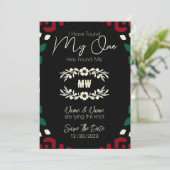 Red Black Green Tribal African Save the Date (Staand voorkant)