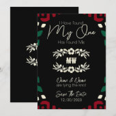 Red Black Green Tribal African Save the Date (Voorkant / Achterkant)