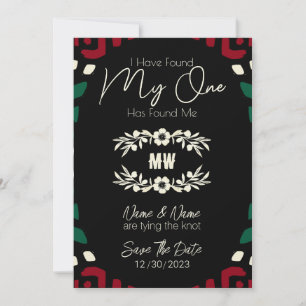 Red Black Green Tribal African Save the Date