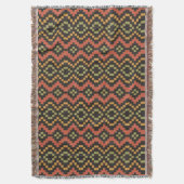 Red Black Green Tribal Egyptisch mandje Weave Deken (Voorkant Verticaal)