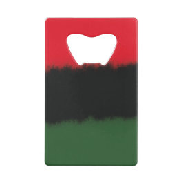 Red Black Green Waterverf Creditkaart Flessenopener