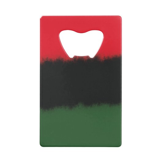 Red Black Green Waterverf Creditkaart Flessenopener (Voorkant)