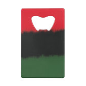 Red Black Green Waterverf Creditkaart Flessenopener (Achterkant)