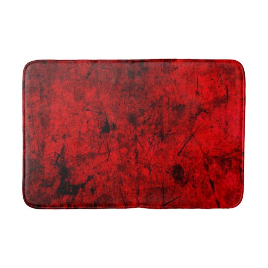Red Black grunge abstracte digitale grafische kuns Badmat (Voorkant)