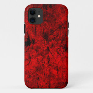 Red Black grunge abstracte digitale grafische kuns Case-Mate iPhone Case