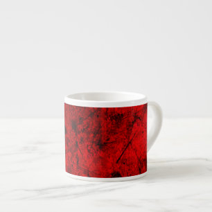 Red Black grunge abstracte digitale grafische kuns Espresso Kop