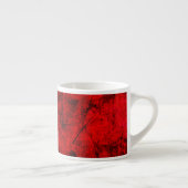 Red Black grunge abstracte digitale grafische kuns Espresso Kop (Rechts)