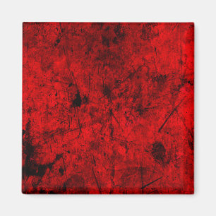 Red Black grunge abstracte digitale grafische kuns Magneet