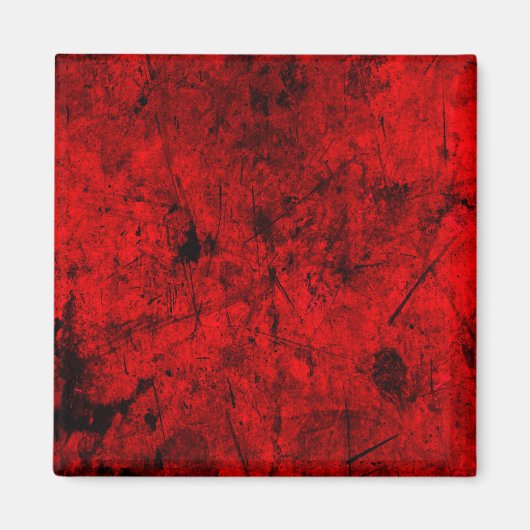 Red Black grunge abstracte digitale grafische kuns Magneet (Voorkant)