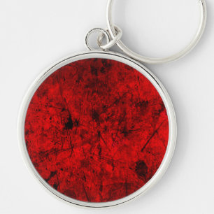 Red Black grunge abstracte digitale grafische kuns Sleutelhanger