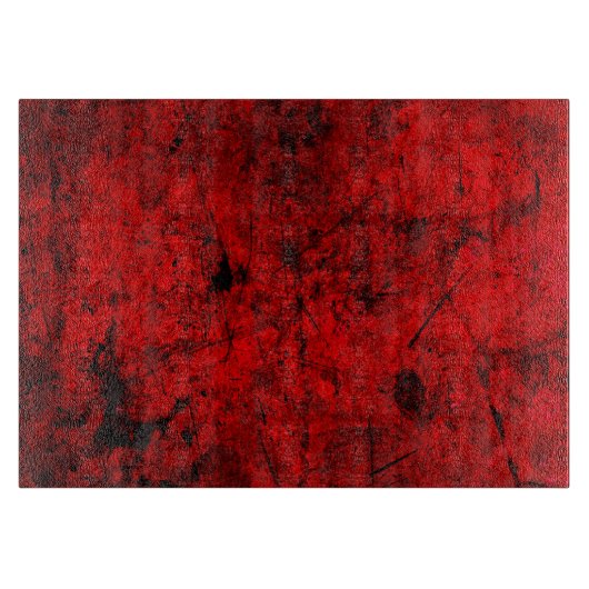 Red Black grunge abstracte digitale grafische kuns Snijplank (Voorkant)