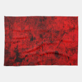 Red Black grunge abstracte digitale grafische kuns Theedoek (Horizontaal)