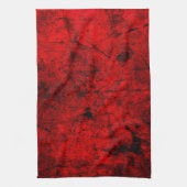 Red Black grunge abstracte digitale grafische kuns Theedoek (Verticaal)