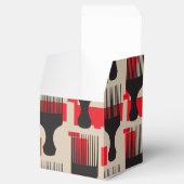 Red Black Hair Comb Afro Pick Bedankdoosjes (Geopend)