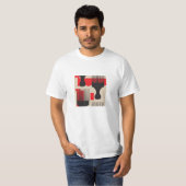 Red Black Hair Comb Afro Pick T-shirt (Voorkant volledig)