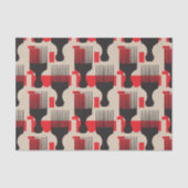 Red Black Hair Comb Afro Pick Tissuepapier (Voorkant)