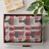 Red Black Hair Comb Afro Pick Tissuepapier (Geschenk)