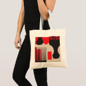Red Black Hair Comb Afro Pick Tote Bag (Voorkant (product))