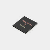 Red black happy Valentine's day from name stylish Post-it® Notes (Schuin)