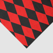 Red Black Harlequin Diamonds Checkers Design Tissuepapier (Detail)