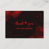 Red Black Hartelijk dank voor uw bestellingsVisite Informatiekaartje (Voorkant)