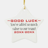 Red Black Hartelijk dank voor Word Cloud Keramisch Ornament (Achterkant)