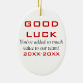 Red Black Hartelijk dank voor Word Cloud Keramisch Ornament (Achterkant)