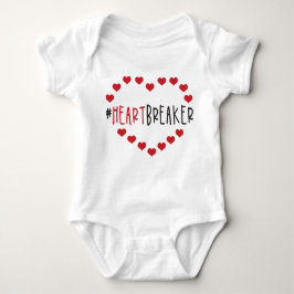 RED & BLACK HEARTBREAKER VALENTIJNSDAG GEZEGDE ROMPER