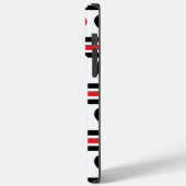 Red Black Hearts Stripes Pattern Valentijnsdag Case-Mate iPhone Case (Achterkant / Links)