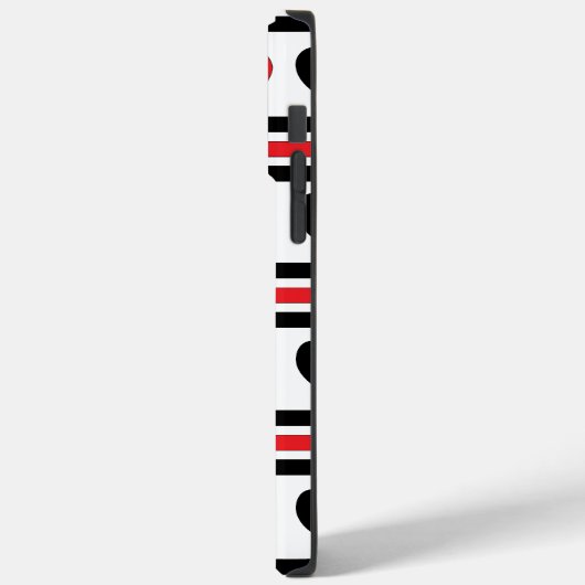 Red Black Hearts Stripes Pattern Valentijnsdag Case-Mate iPhone Case (Achterkant / Links)