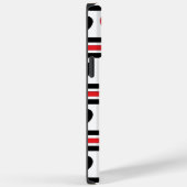 Red Black Hearts Stripes Pattern Valentijnsdag Case-Mate iPhone Case (Achterkant / Rechts)