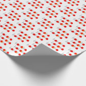 Red & Black Ho Ho Ho Ho Hand-schilderde Kerstmis Cadeaupapier (Hoek)