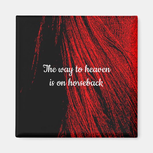 Red & Black Horse Magnet (Voorkant)
