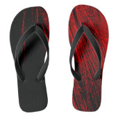 Red Black Horse Mane Abstract Pair Teenslippers (Voetbed)
