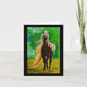 Red Black Horseback Riding Horse Lovers Flo Kaart