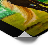 Red Black Horseback Riding Horse Lovers Flo Poster (Hoek)