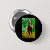 Red Black Horseback Riding Horse Lovers Flo Ronde Button 5,7 Cm (Voorkant /achterkant)
