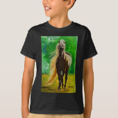 Red Black Horseback Riding Horse Lovers Flo T-shirt (Voorkant)