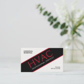 Red Black HVAC-service Visitekaartje (Staand voorkant)