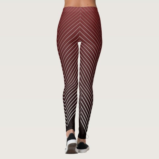 Red Black Illusion Yoga Leggings (Achterkant)