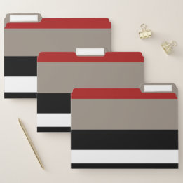 Red Black Khaki Stripe Documentenmap