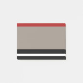Red Black Khaki Stripe Post-it® Notes (Voorkant)