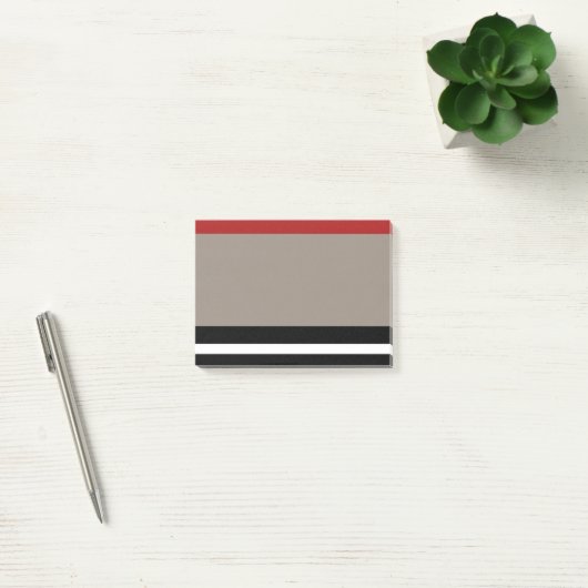 Red Black Khaki Stripe Post-it® Notes (Kantoor)