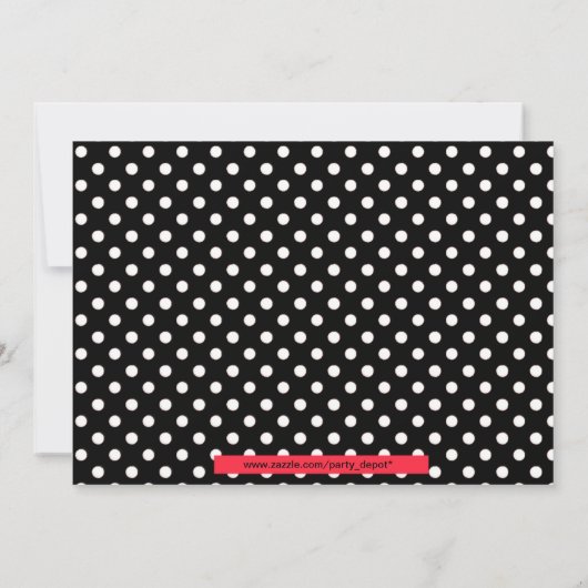 Red & Black - Lady Bug Baby shower Invitation Kaart (Achterkant)