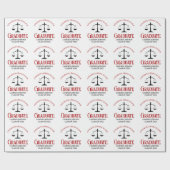 Red Black Law School Afstudeerfeest Cadeaupapier (Vlak)