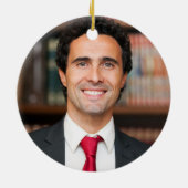 Red Black Law School Afstuderen Custom Christmas Keramisch Ornament (Achterkant)