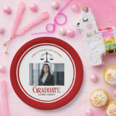 Red Black Law School Foto Afstudeerfeest Papieren Bordje (Feest)